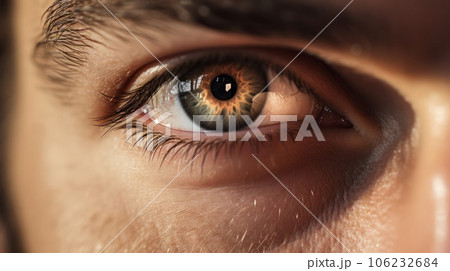 Close-up view of a male eye. 106232684
