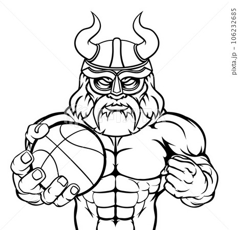 Viking Basketball Sports Mascot 106232685
