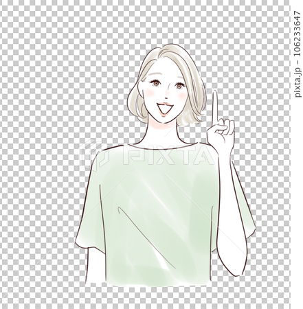 中間的女人指著和說話 106233647