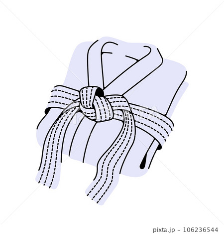 Martial arts judo, brazilian jiu-jitsu, karate kimono gi, vector flat illustration. 106236544