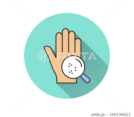 Skin treatment flat icon with long shadow for graphic and web design. Skin treatment flat icon with long shadow for graphic and web design. 106236621