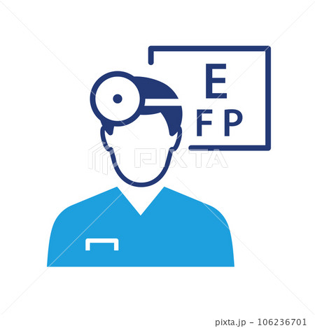 Ophthalmologist flat icon. Vector illustration. Ophthalmologist flat icon. Vector illustration. 106236701