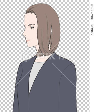 仕事ができそうな中年女性（真顔） 106236806