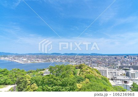 【米子城より米子市内を一望】 鳥取県米子市久米町 106236968