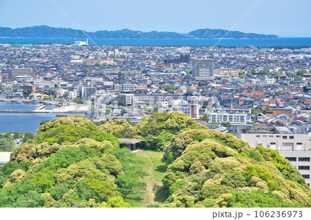 【米子城より米子市内を一望】 鳥取県米子市久米町 106236973