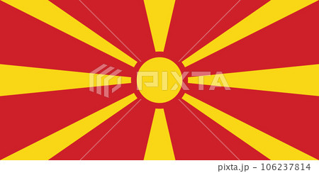 北マケドニア国旗 106237814