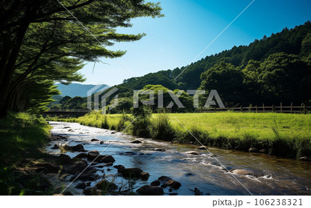 日本の山と川の風景 106238321