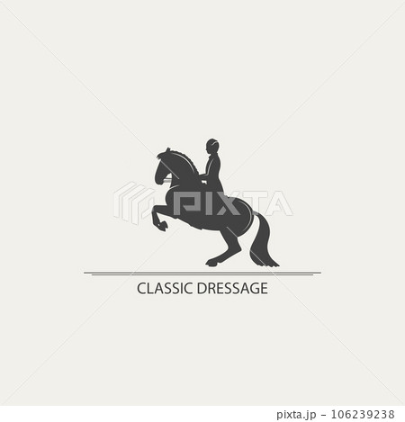 Logo design, rider and horse, classic dressage Logo design, rider and horse, classic dressage 106239238