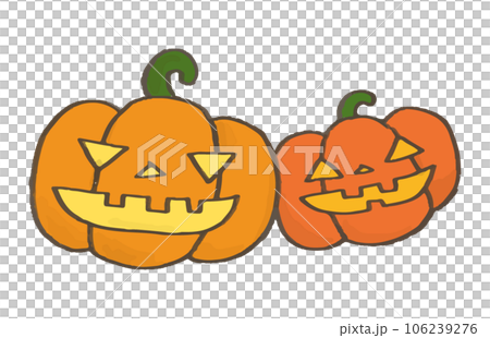 [Halloween] Illustration of a cute jack-o-lantern 106239276