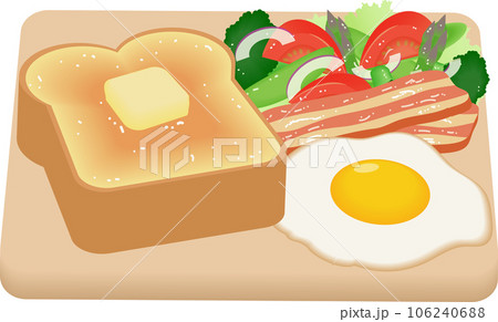 厚切りトーストのモーニングプレート 厚切りトーストのモーニングプレート 106240688