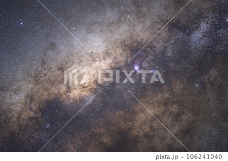 Zoomed in star tracked Milky way with Sagittarius and Lagoon Nebula Zoomed in star tracked Milky way with Sagittarius and Lagoon Nebula 106241040