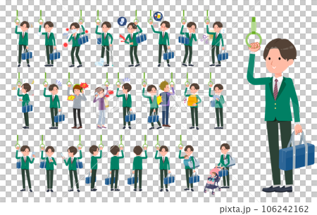 一群穿著西裝外套的男生騎火車 106242162