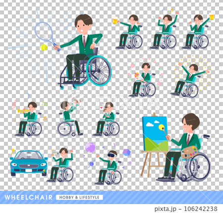 Set of blazer schoolboys in wheelchairs Set of blazer schoolboys in wheelchairs 106242238