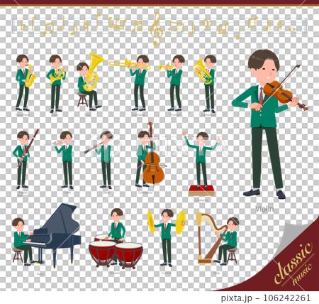 古典音樂表演中的一組西裝外套男學生 106242261