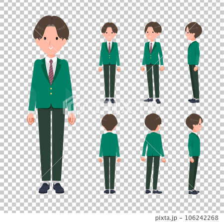 Set of standing blazer schoolboys 106242268