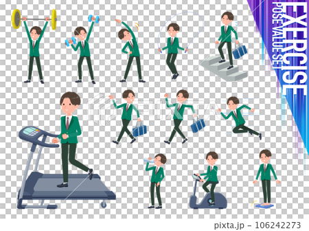 一組關於運動和運動的西裝外套男學生 一組關於運動和運動的西裝外套男學生 106242273