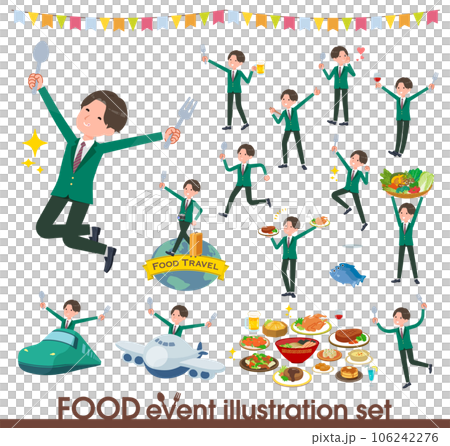 參加美食活動的一組西裝外套男學生 106242276