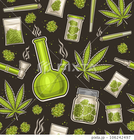 Vector Cannabis Seamless Pattern Vector Cannabis Seamless Pattern 106242497