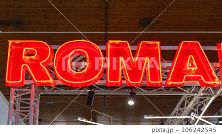Red Neons Sign Roma 106242545