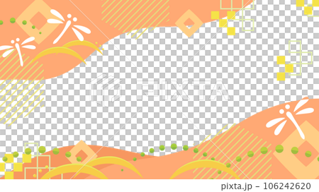 復古現代日式蜻蜓背景插畫 復古現代日式蜻蜓背景插畫 106242620