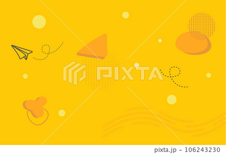 Seamless boho patterns with abstract art. Contemporary minimalistic trendy yellow backgrounds for kids. Seamless boho patterns with abstract art. Contemporary minimalistic trendy yellow backgrounds for kids. 106243230