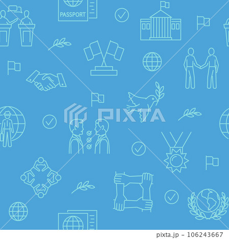 Diplomacy and international relations seamless pattern 106243667