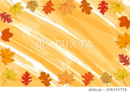 Vector background of autumn foliage. Autumn leaves. Hand drawn autumn wallpaper. Vector illustration 106243738