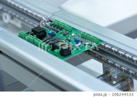 PCB production on the conveyor of automatic production line PCB production on the conveyor of automatic production line 106244533