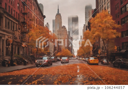 The autumn season in New York City 106244857