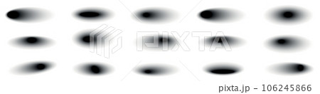 Shadow with drop effect, black box and shade. Circular design at the bottom, line pack, floor elements, round ball, and oval shapes. Flat vector illustrations isolated in background. Shadow with drop effect, black box and shade. Circular design at the bottom, line pack, floor elements, round ball, and oval shapes. Flat vector illustrations isolated in background. 106245866