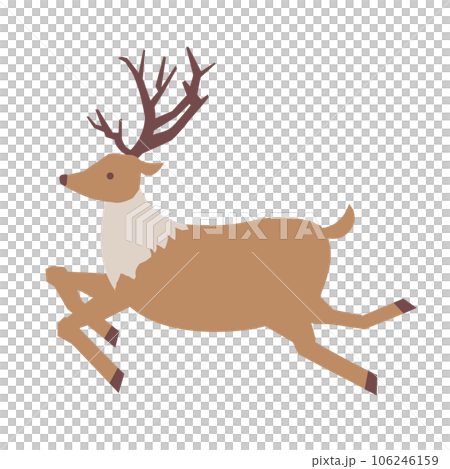 駆けるトナカイのイラスト 106246159