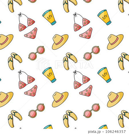 summer swimsuit hat glasses slippers sun protective cream spf pattern summer swimsuit hat glasses slippers sun protective cream spf pattern 106246357