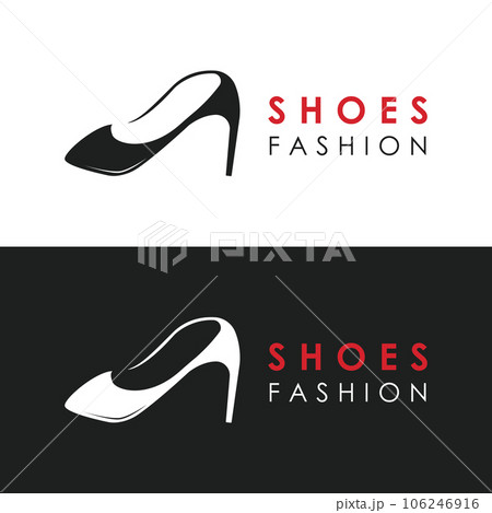 Women's Shoes with High Heels Logo Template Women's Shoes with High Heels Logo Template 106246916