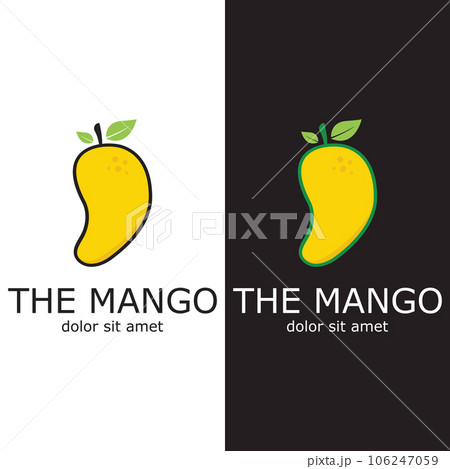 Vector Mango Fruit Logo Template. Mango Icon in Flat Concept. 106247059