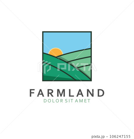 Landscape Farmland Logo Template 106247155