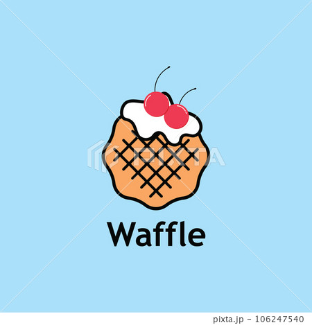 Delicious Belgian Waffle Logo Template 106247540