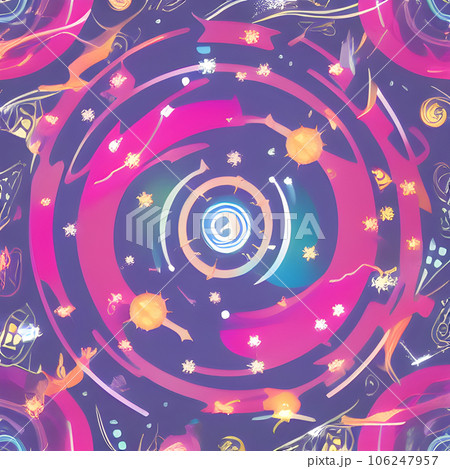 galaxy space draw abstract background, nebula light sky, random element pattern design 106247957