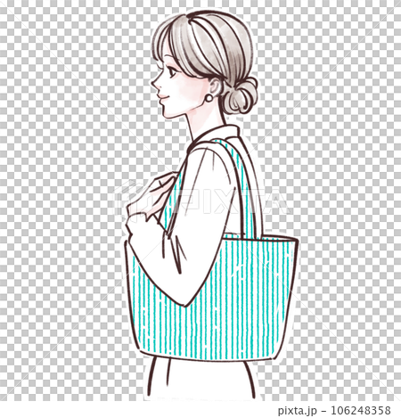 買い物をする,買い物,ショッピング,外出,お出かけ,通勤,出勤,バッグを持つ,ショルダーバッグ,トー 買い物をする,買い物,ショッピング,外出,お出かけ,通勤,出勤,バッグを持つ,ショルダーバッグ,トー 106248358