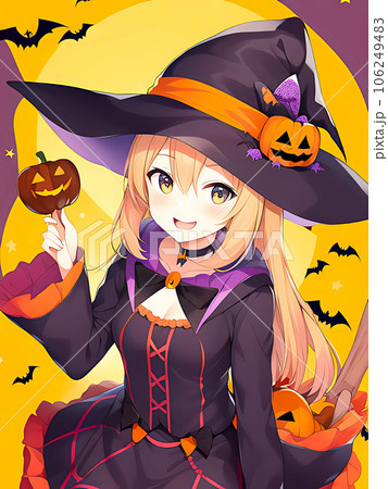 ハロウィン, イラスト, 素材, 壁紙, ジャック・オ・ランタン, コスチューム, パンプキン, ゴ 106249483