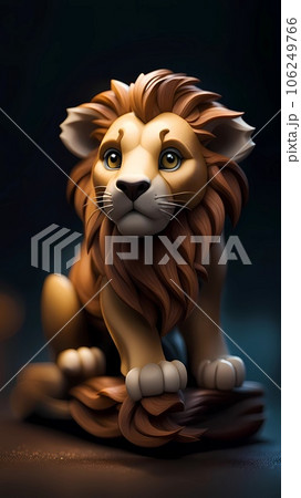 Lion 3d cartoon character illustration Lion 3d cartoon character illustration 106249766