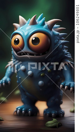 Monster 3d cartoon character illustration 106249801