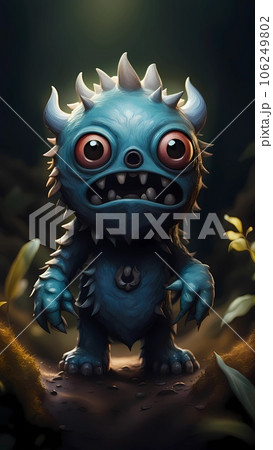 Monster 3d cartoon character illustration 106249802