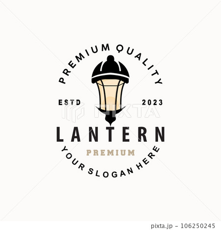 Lantern Logo Design Street Lamp Simple Classic Vintage Symbol Illustration Template 106250245