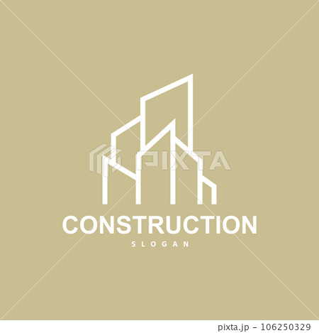 Building Real Estate Apartment Construction Logo, Elegant Premium Rustic Monogram Vector Design 106250329