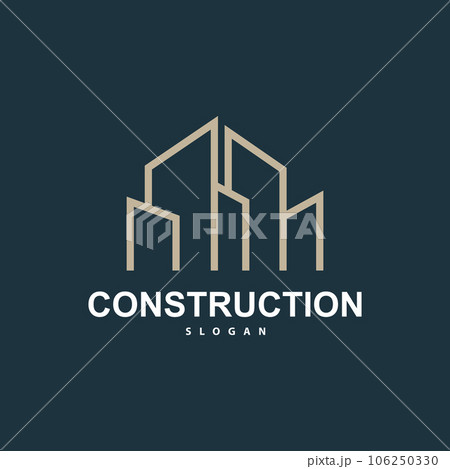 Building Real Estate Apartment Construction Logo, Elegant Premium Rustic Monogram Vector Design 106250330