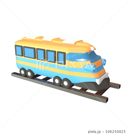 3D icon train rendered isolated on the transparent background 3D icon train rendered isolated on the transparent background 106250825