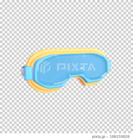 3D icon ski goggles rendered isolated on the transparent background 106250826