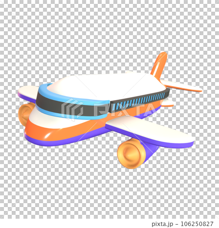 3D icon airplane rendered isolated on the transparent background 106250827