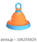3D icon desk bell rendered isolated on the transparent background 106250829