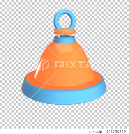 3D icon desk bell rendered isolated on the transparent background 106250829